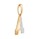 Подвеска из красного золота с фианитами