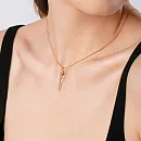 Подвеска из красного золота с фианитами