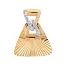 Подвеска из красного золота с фианитами