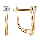 Серьги из красного золота с бриллиантами