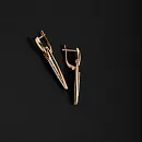 Серьги из красного золота с фианитами