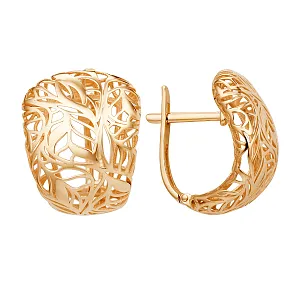 Серьги из красного золота