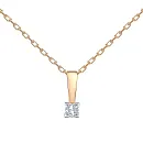 Подвеска из красного золота с бриллиантом