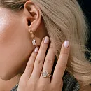 Серьги из красного золота с фианитами