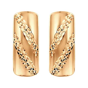 Серьги из красного золота