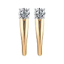 Серьги из красного золота с бриллиантами