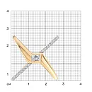 Кольцо из красного золота с фианитами