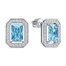 Серьги пусеты из белого золота