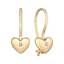 Серьги из красного золота с бриллиантами