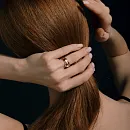 Кольцо из красного золота с фианитами