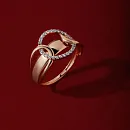 Кольцо из красного золота с фианитами