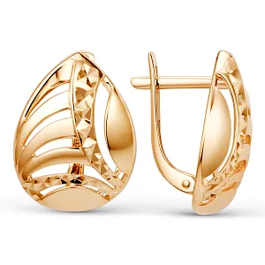 Серьги из красного золота