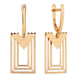 Серьги из красного золота