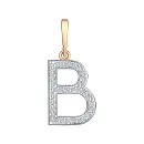 Подвеска из красного золота с бриллиантами