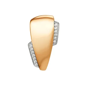 Подвеска из красного золота с фианитами