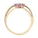 Кольцо из красного золота с аметистом