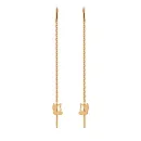 Серьги продевки из красного золота