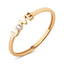 Кольцо из красного золота с фианитом