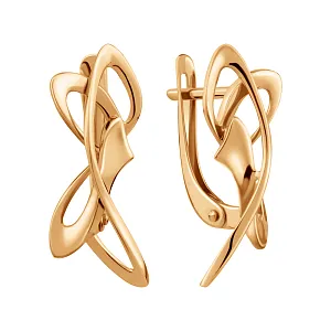 Серьги из красного золота