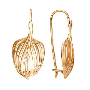 Серьги из красного золота