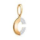 Подвеска из красного золота с фианитами