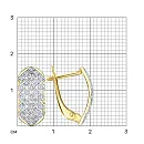 Серьги из желтого золота с бриллиантами