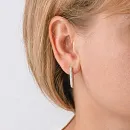 Серьги из красного золота с фианитами