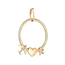 Подвеска из красного золота с фианитом