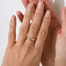 Кольцо из красного золота с фианитами