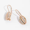 Серьги из красного золота с фианитами