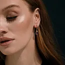 Серьги из красного золота с аметистами
