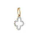 Подвеска из красного золота с фианитами