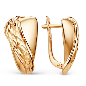 Серьги из красного золота