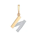 Подвеска из красного золота с фианитами