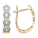 Серьги из красного золота с бриллиантами