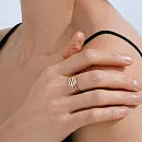 Кольцо из красного золота с фианитами