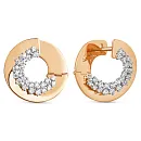 Серьги из красного золота с фианитами