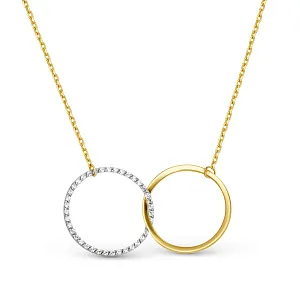 Колье из желтого золота с фианитами