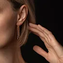 Серьги пусеты из красного золота