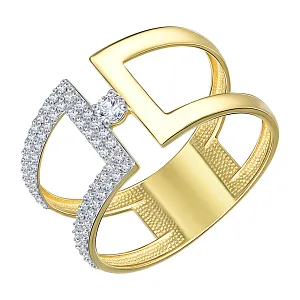 Кольцо из желтого золота с бриллиантами