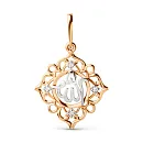 Подвеска из красного золота с фианитами