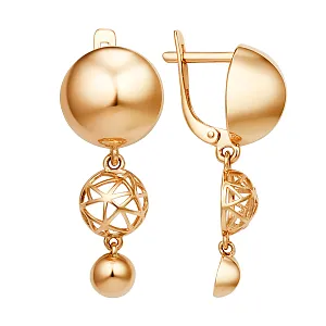 Серьги из красного золота