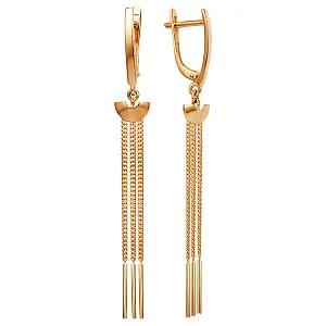 Серьги из красного золота