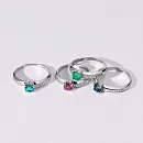 Кольцо из белого золота с фианитами