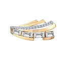 Кольцо из красного золота с фианитами