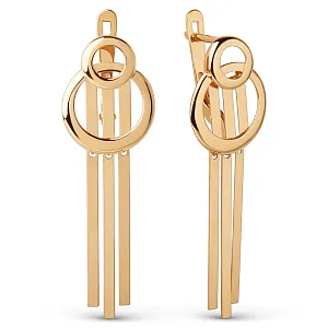 Серьги из красного золота