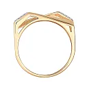 Кольцо из красного золота с фианитами