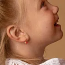 Серьги детские из красного золота