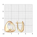 Серьги из красного золота с бриллиантами