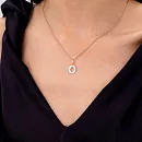 Подвеска из красного золота с фианитами